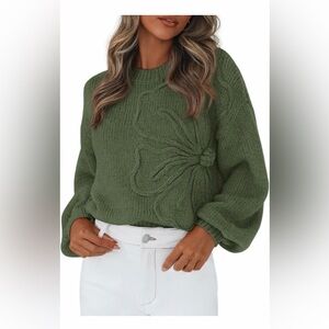 🆕Elegant Green Knit Sweater